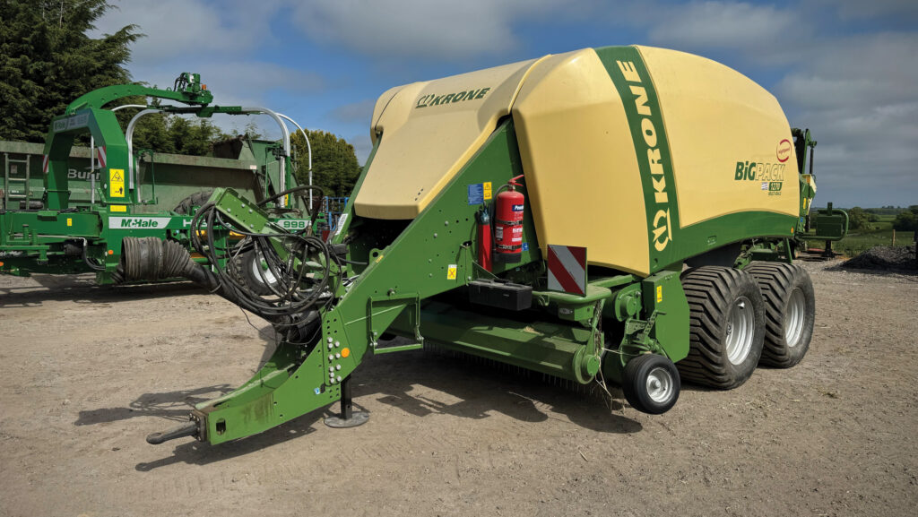 Baler standing in a yard